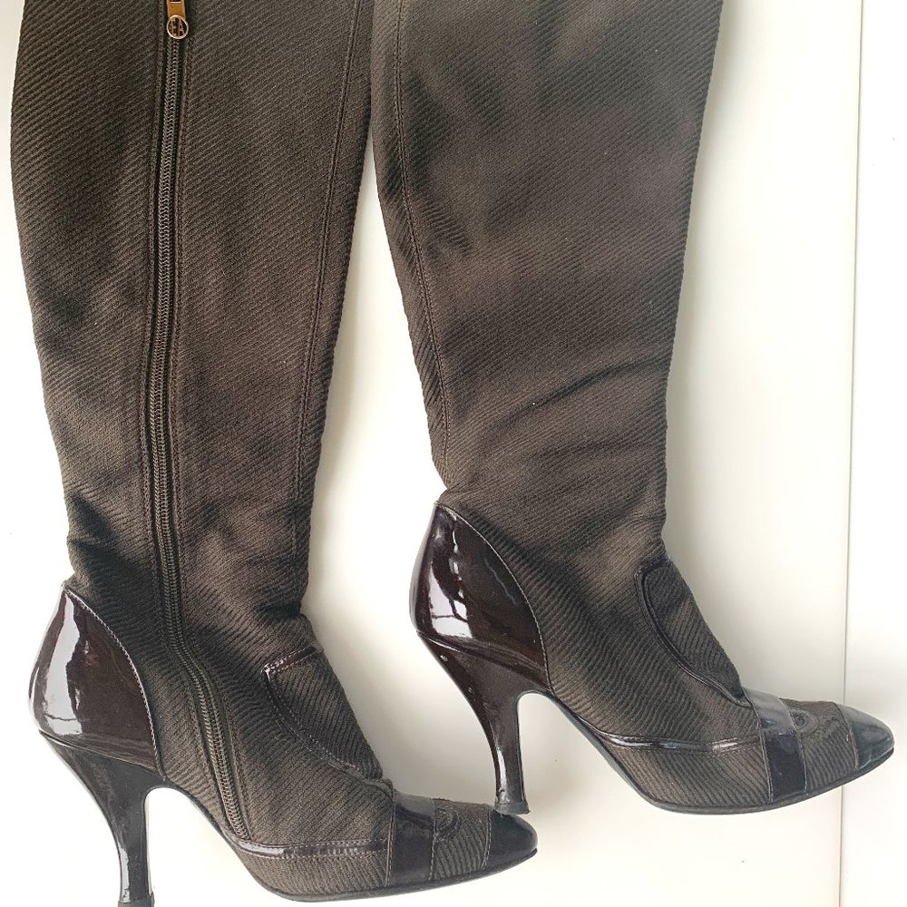Rare Emporio Armani Pin Heel, Knee High Boots